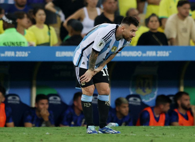 Lionel Messi durante el partido por Eliminatorias ante Brasil. (Foto: archivo).