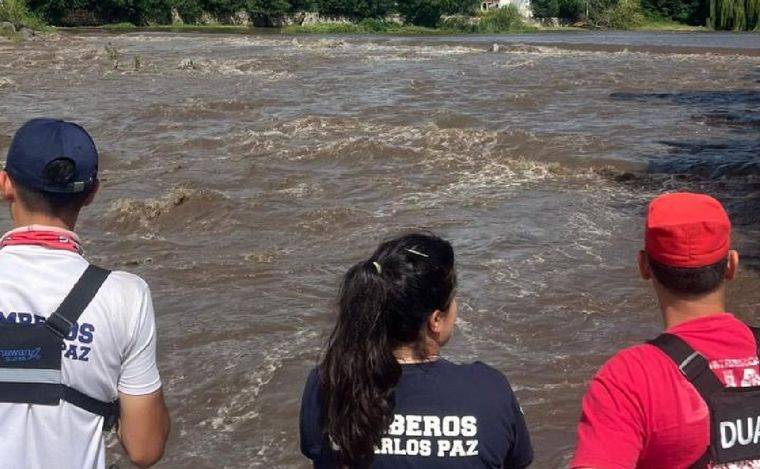 Crecidas de los ríos en Punilla. (Foto: Daniel Cáceres/Cadena 3)