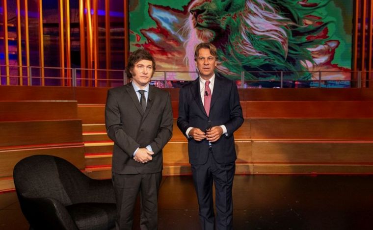 Milei brindó una entrevista a la TV italiana. (Foto: NA)