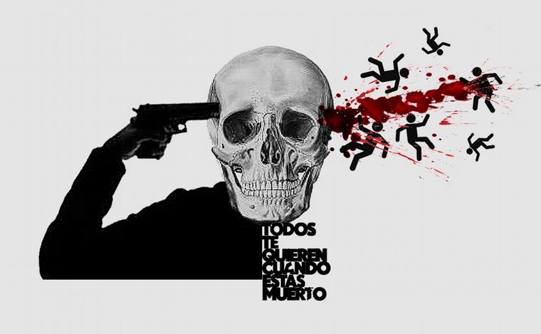 ¿Celebrar la muerte? (Fotoilustración: Juan Pérez Gaudio)