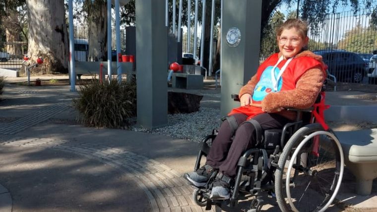 Agustina Moreno, es guía en el Jardín de los Sentidos