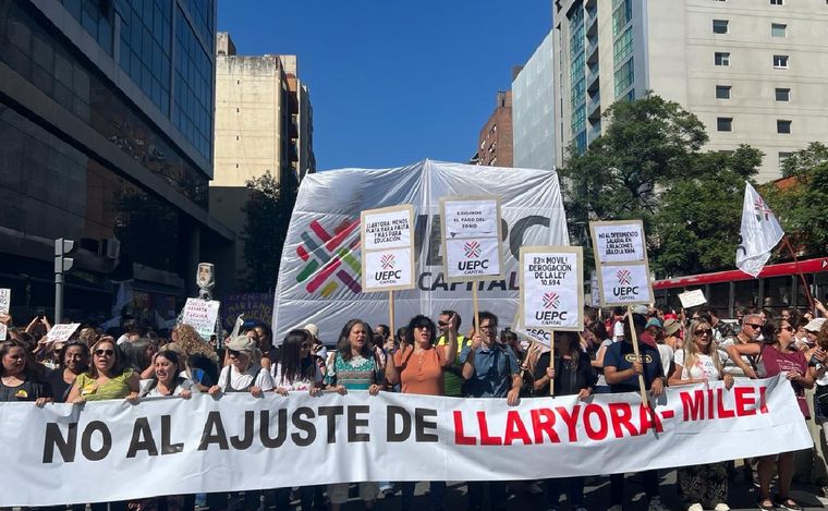 Marcha docente en Córdoba.