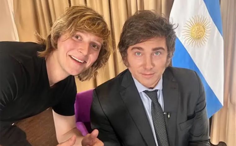 Iñaki Gutiérrez y Javier Milei. (Foto: X/NA)