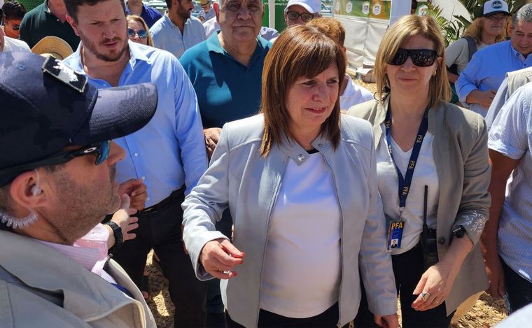 Patricia Bullrich asistió a Expoagro y se refirió a la violencia en Rosario. 