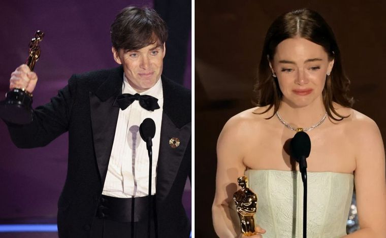 Cillian Murphy y Emma Stone, mejor actor y actriz en los Oscar.