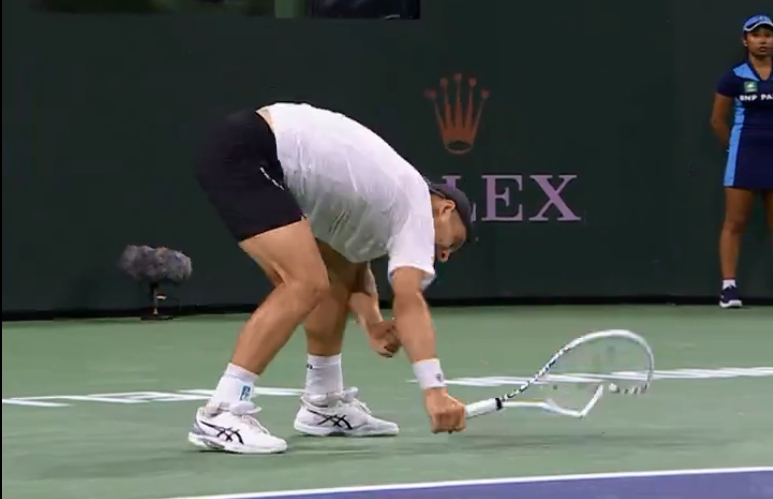 El ataque de furia de un tenista en el primer Masters 1000 de la temporada