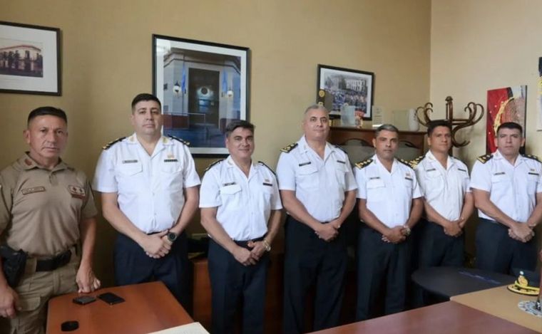 Maldonado (centro), al asumir hace 3 meses atrás.