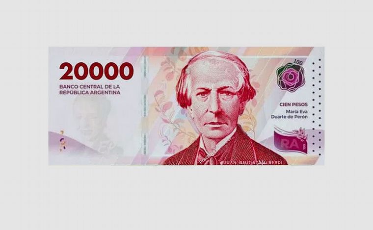 FOTO: Imprimirán el billete de 20 mil pesos argentinos en Madrid. (Foto: ilustrativa)
