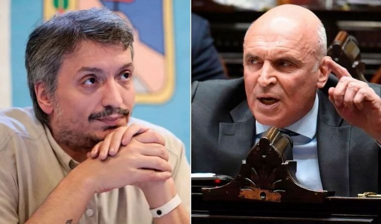Máximo Kirchner y José Luis Espert, enfrentados por los dichos del libertario. 