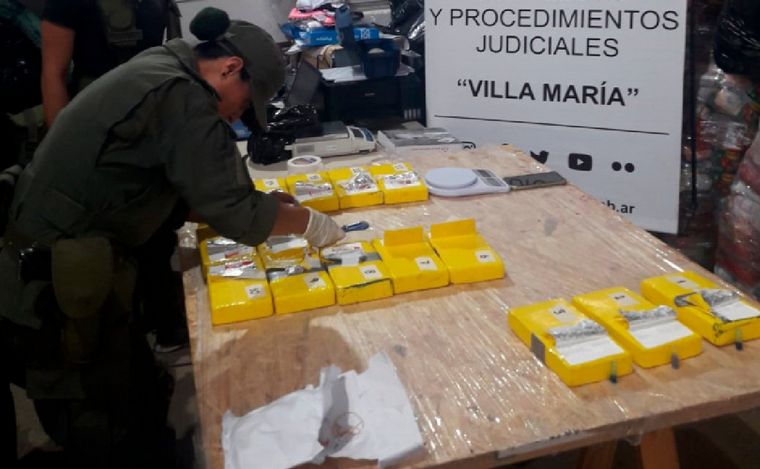FOTO: La droga incautada en Villa María. (Foto: Argentina.gob.ar)
