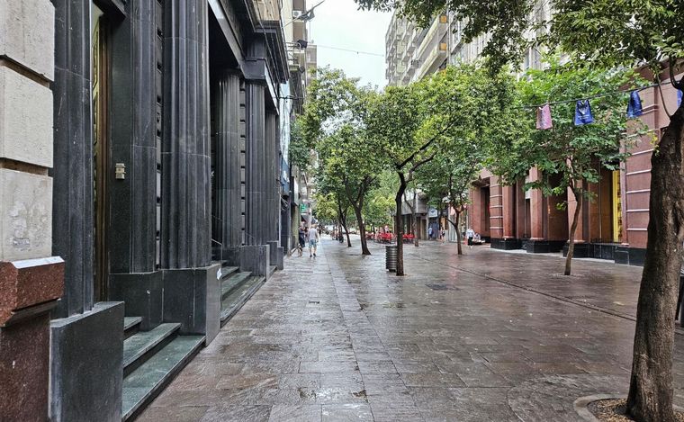 Las notas contra Pullaro y Javkin aparecieron a lo largo de la peatonal Córdoba. 
