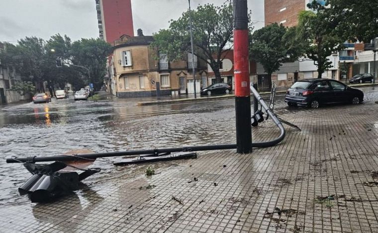 FOTO: Una postal de las últimas tormentas que azotaron a Rosario.