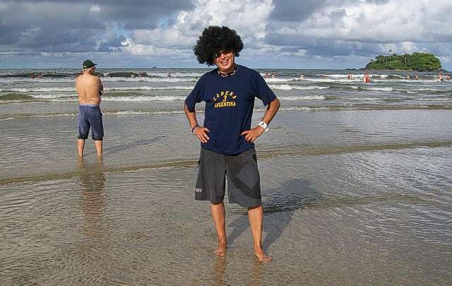 Orlandinho en Palmas do Arvoredo con un look muy particular.