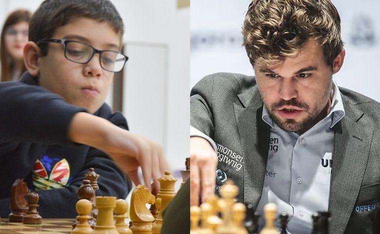 FOTO: Faustino Oror y Magnus Carlsen.