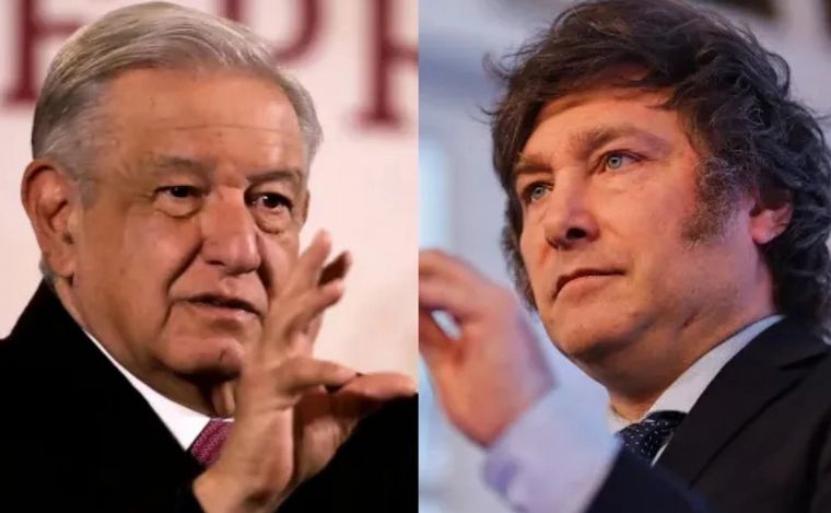 FOTO: Manuel López Obrador y Javier Milei.