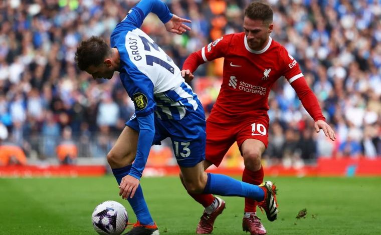 Mac Allister fue clave en el triunfo del Liverpool. 