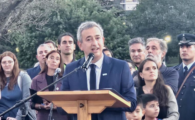 Javkin, en acto de Malvinas: alusión al reclamo vigente y