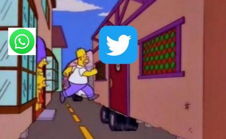 Estallaron los memes tras la caída masiva de WhatsApp. (Foto: redes)