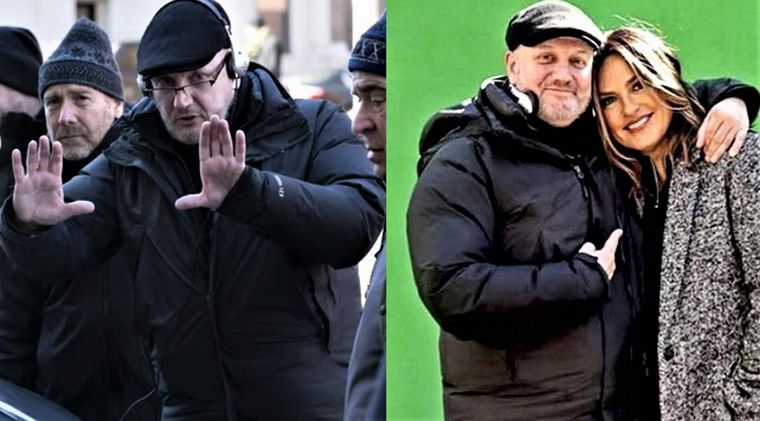 Campanella junto a la protagonista de La Ley y el Orden : UVE.