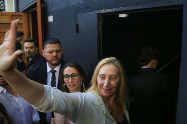 La hermana de Javier Milei, al llegar al local de Palermo para relanzar LLA.