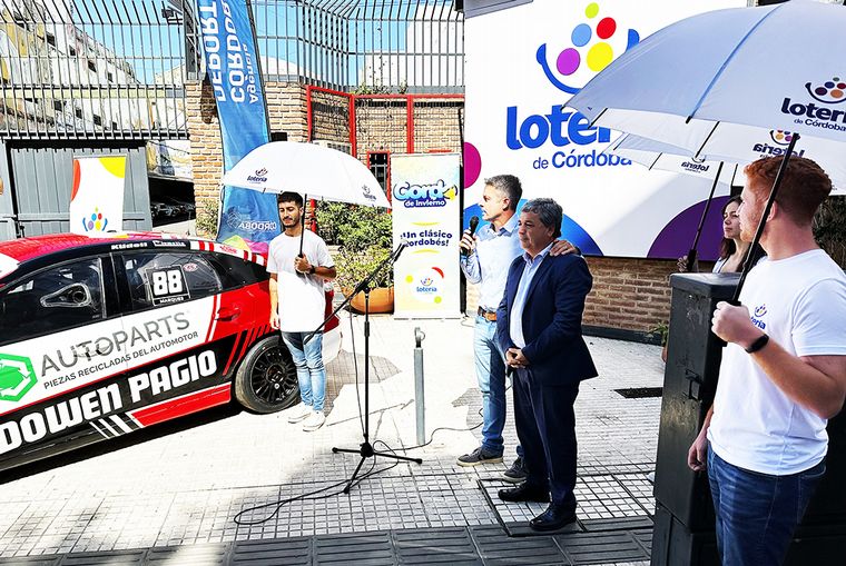 Dr. David Urreta (Lotería de Córdoba) y Agustín Calleri (ACD)