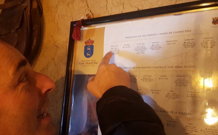 Fernando en la Casa Museo de San Martín en Cervatos de la Cueza.