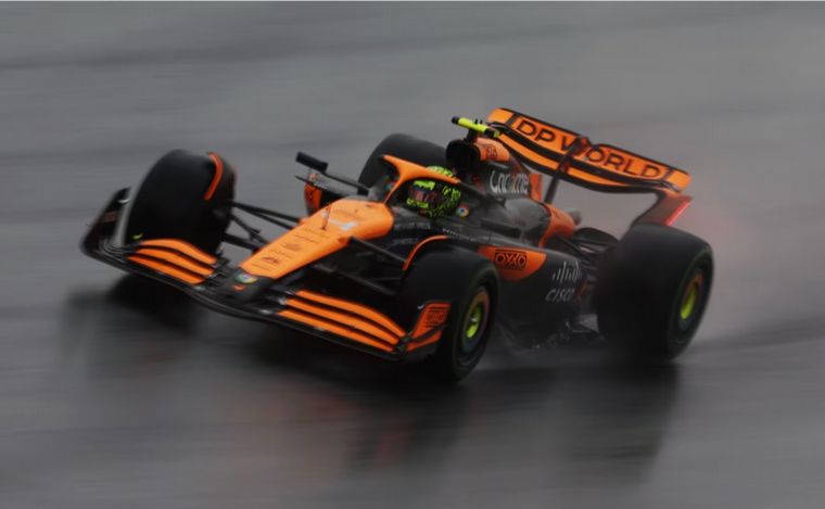 Norris logró la pole del Sprint bajo la lluvia en Shangai