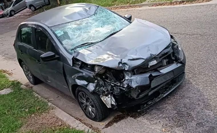 El auto en el que manejaba la joven imputada por homicidio culposo (Foto de TN)