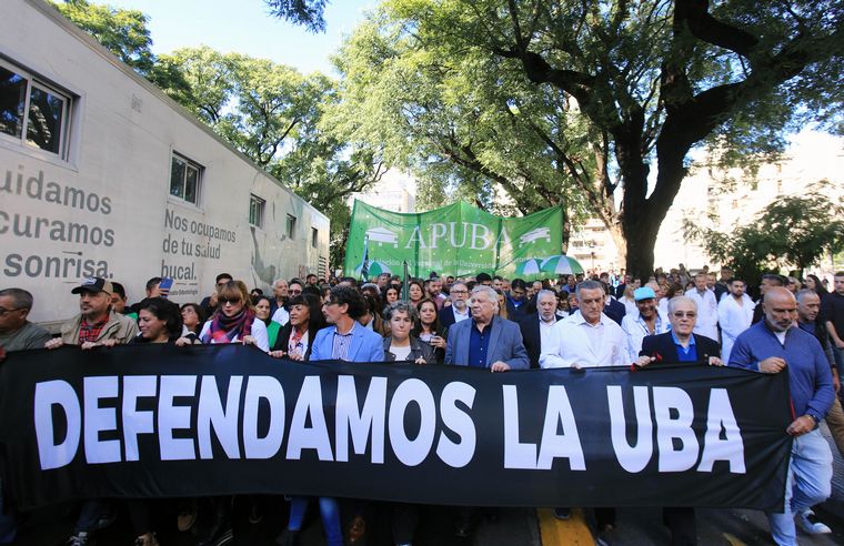 Una anterior protesta de la UBA.