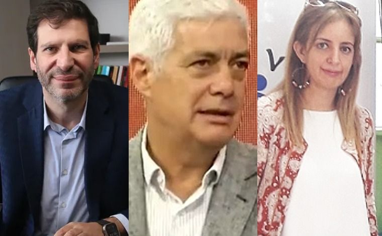 Eduardo Bittar, Mariano Jándula y Cecilia Pregoni.