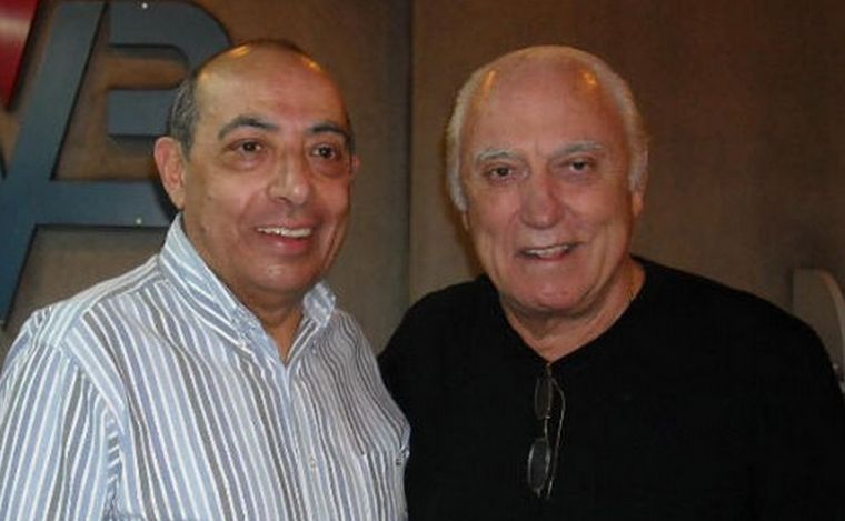 Cacho Fontana junto a Mario Pereyra.