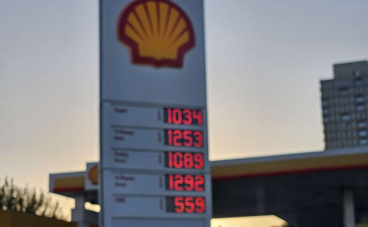 Los precios de Shell sin el aumento.
