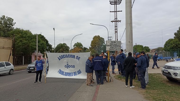 Protesta de empleados de Ecogas