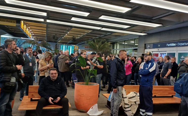 Asambleas en Aeroparque.