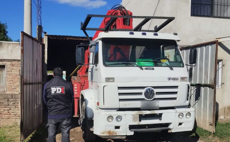 El camión utilizado para los robos.