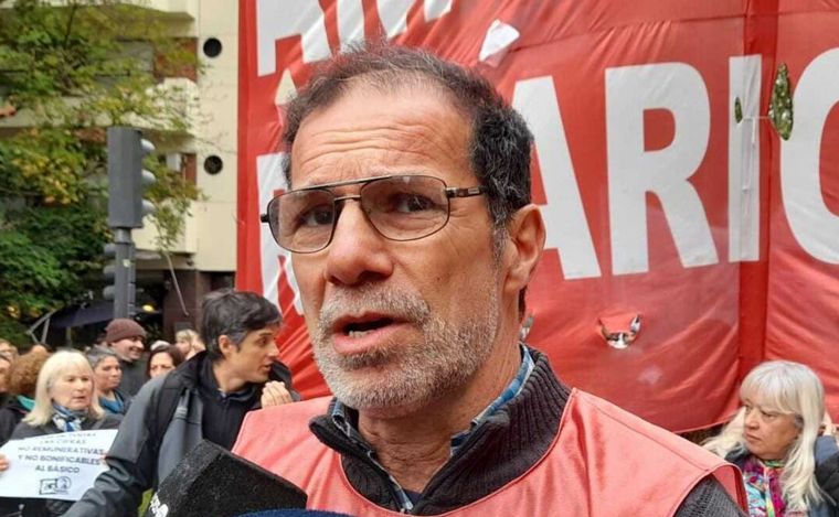 Juan Pablo Casiello, secretario general de Amsafe Rosario.