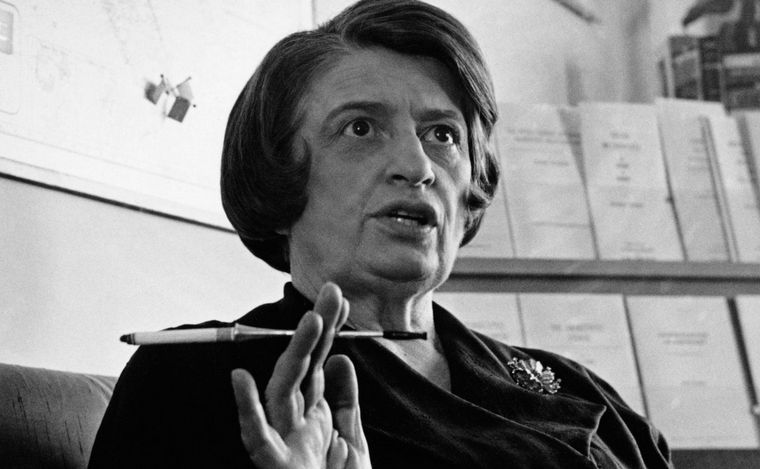 Ayn Rand, autora del libro "La rebelión de Atlas".