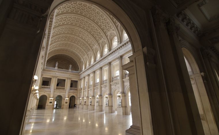 Salón de los Pasos Perdidos de Tribunales. (Foto: Daniel Cáceres/Cadena 3)