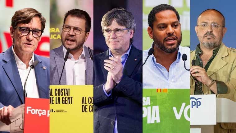 Los candidatos en las elecciones de este domingo (El Pais)