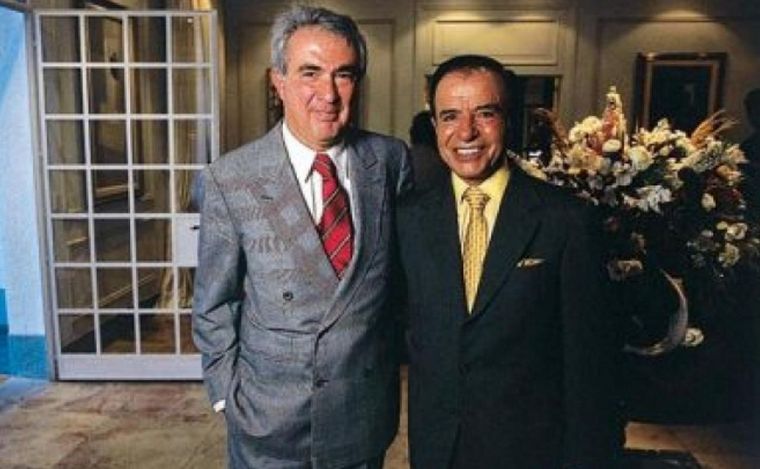 Alberto Kohan junto al ex presidente Carlos Menem.