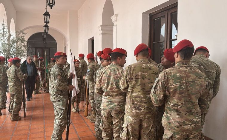 Obras en el Cabildo de Córdoba para la llegada de Milei. (Celeste Benecchi/Cadena 3)