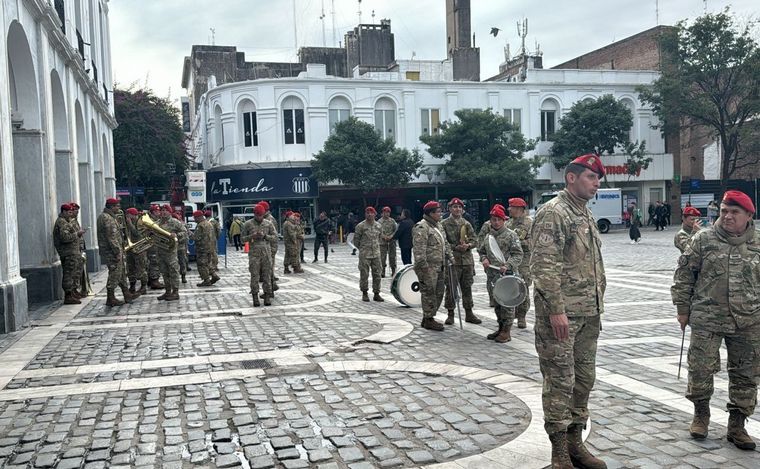 Obras en el Cabildo de Córdoba para la llegada de Milei. (Celeste Benecchi/Cadena 3)