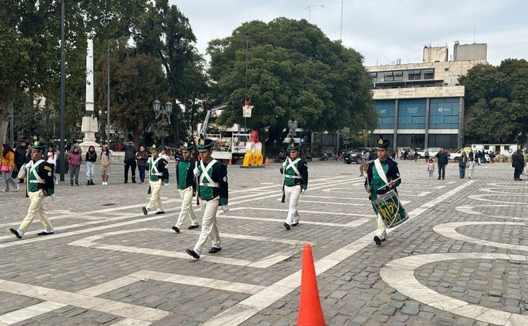 Obras en el Cabildo de Córdoba para la llegada de Milei. (Celeste Benecchi/Cadena 3)