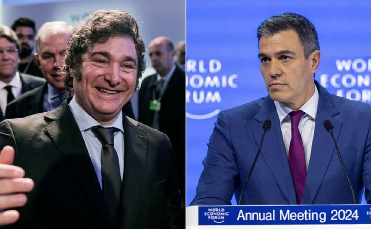 Javier Milei y Pedro Sánchez. (Foto: BBC)