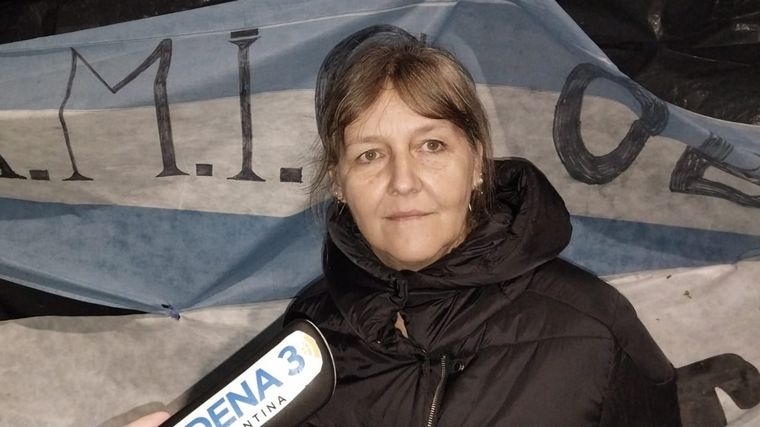 Marisa, una enfermera en la protesta de salud de Misiones