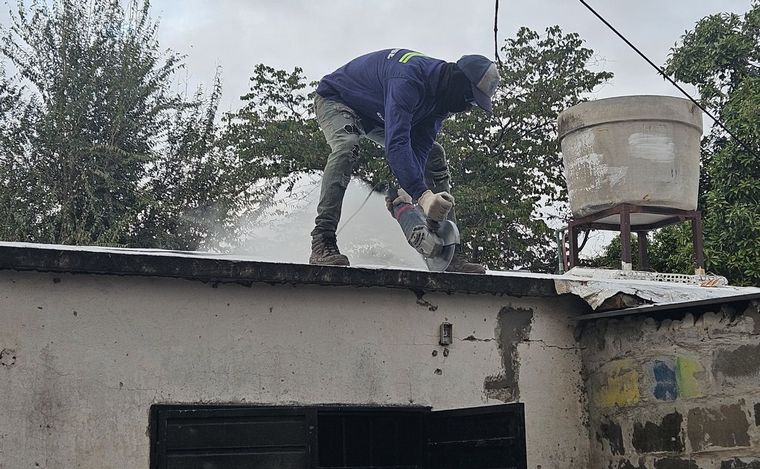 En total fueron tres los búnkeres derribados en Casiano Casas. 