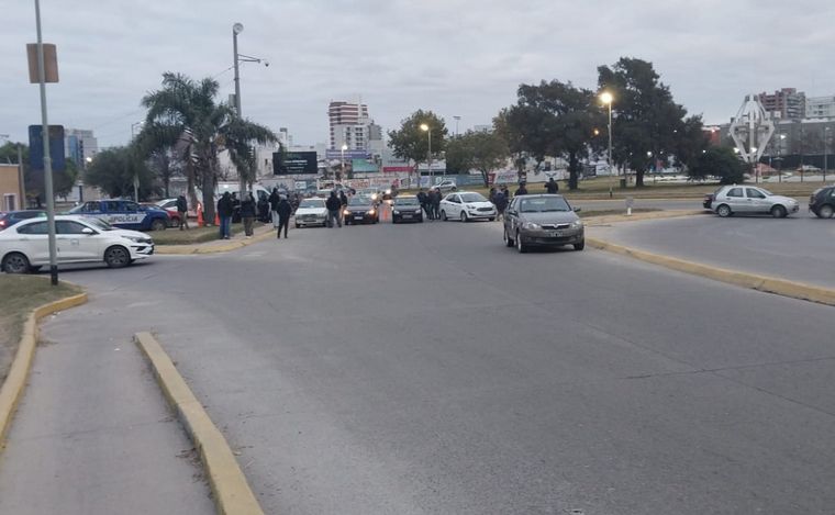 Protesta en Río Cuarto por el crimen del remisero. (Víctor Rapetti/Cadena 3)