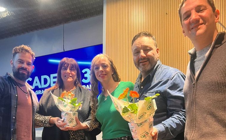 Sil Giuliano en los estudios de Cadena 3.