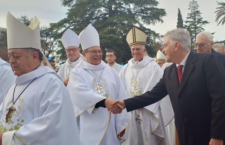 La ceremonia religiosa en Sampacho. 