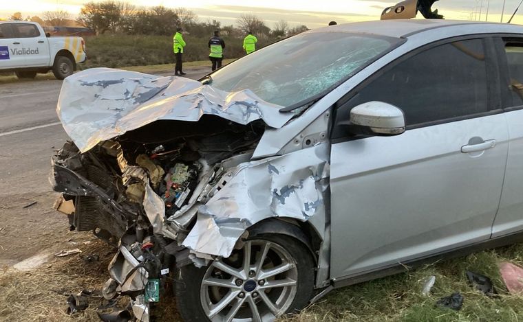 Impactante choque en cadena en la autopista Rosario-Santa Fe.